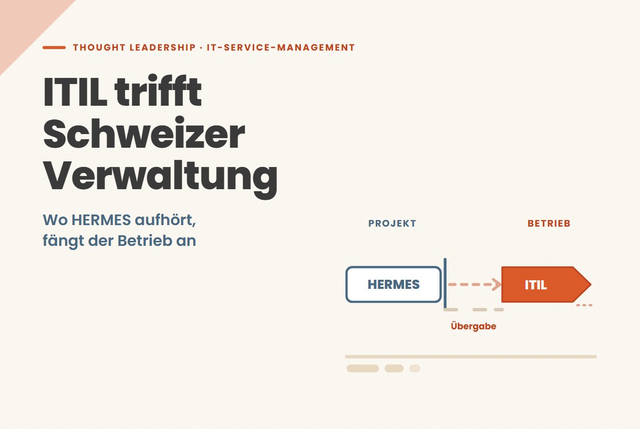 ITIL trifft Schweizer Verwaltung: Wo HERMES aufhört, fängt der Betrieb an